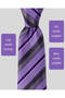 Classic Lilac Tie with Gray Stripes – 8 cm wide - 2