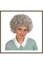 Gray, Voluminous, Bonus Afro Wig BX