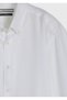 White Solid-Color Regular-Fit Long-Sleeve Casual Shirt - 8