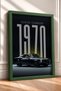 Black Classic American Muscle Car Framed Art Print Car Poster for Garage or Office Wall Decor OTO021 - 2