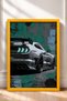 Textured Grunge-Style White American Muscle Car Framed Art Print Car Poster Wall Decor OTO191 - 3