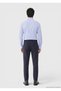 Blue Striped Regular Fit Long Woven Classic Cotton Blend Shirt - 6