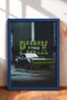 Green and Black Wide-Body Muscle Car Framed Art Print / Car Poster for Garage or Office Wall Decor OTO192