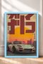Retro Japanese Drift Car Art Print at Sunset—Framed Car Poster for Garage or Office Wall Decor OTO177 - 3