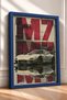Mirrored Retro Japanese Sports Car Framed Art Print / Car Poster for Garage or Office Wall Decor OTO176 - 2