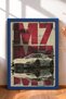 Mirrored Retro Japanese Sports Car Framed Art Print / Car Poster for Garage or Office Wall Decor OTO176