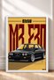 Black Classic German Sports Car Framed Art Print / Car Poster for Garage or Office Wall Decor OTO037 - 3