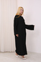 Crew Neck, Long-Sleeved, Loose Fit, Oversized, Knitted, Textured, Ankle-Length, Long Knit Dress - 6
