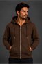 New Season Unisex 3-Thread Winter Zippered Hooded Cardigan - 2