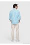 Turquoise Regular-Fit Woven Classic Shirt - 5
