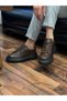BayTuluk BT-X24 Light Brown Vegan Leather Black High-Top Men's Casual Sneakers - 3