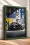 Yellow and Blue Collage-Style American Muscle Car Framed Art Print / Car Poster for Garage or Office Wall Decor OTO182 - 2