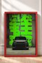 Luxury SUV Framed Art Print in Front of a Neon Green Wall—Car Poster for Garage or Office Wall Decor OTO190 - 3