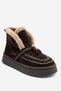 SANDY Brown Suede Genuine Leather Fur-Trimmed Tasseled Women's Boots - 6
