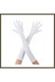 White Fabric Gloves, Elbow-Length, 40 cm BX