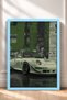 Green-Toned Retro Collage Sports Car Framed Art Print / Car Poster for Garage or Office Wall Decor OTO180 - 3