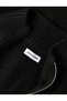 Men’s Plus Size Cardigan, Zipper, Knit, Mock Neck, Long-Sleeved, Classic, Casual, Winter, Black 12306166 - 7