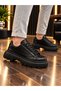 BayTuluk BT-X24 Black Vegan Leather Black High-Sole Men's Casual Sneakers - 3