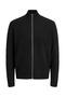 Men’s Plus Size Cardigan, Zipper, Knit, Mock Neck, Long-Sleeved, Classic, Casual, Winter, Black 12306166 - 5