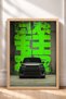 Luxury SUV Framed Art Print in Front of a Neon Green Wall—Car Poster for Garage or Office Wall Decor OTO190 - 3