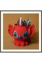 3D-Printed Knitted Pencil Holder - Cute Character Desktop Pen Organizer - Red BX