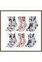 Unisex Batik Print Socks, 6-Pack, Cotton, Long Socks, Casual, Athletic, Breathable, Stitch-Free, BX