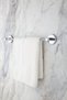 Chrome Long Towel Rack / Wide-Lid Toilet Paper Holder / Fork-Shaped Bathrobe Hook 3-Piece Set - 2