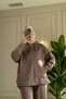 9290 - Stylish and Comfortable 2-Yarn Hooded Casual Women's Set - 2