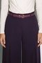 Burgundy Fleece-Lined, Relaxed-Fit Pants with a Belt Detail - 3
