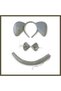 Elephant Costume Accessory Set (3-Piece) - Crown, Bow Tie, Tail BX