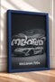 White British Supercar Framed Art Print in a Gray Studio—Car Poster, Wall Decor OTO220 - 2