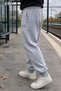 Sports Club Tipographic Print Melange Gray Unisex Jogger Pants - 3