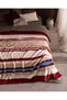 Mozel Single-Size Wellsoft Printed Blanket - Red/Navy Blue - 2