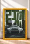 Framed Painting of a Japanese Super Sports Car in Front of Skyscrapers—Car Poster, Wall Decor OTO197 - 3