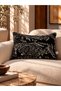 BLACK ANIMAL PRINT PILLOW COVER (30X50)