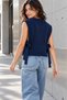 Hair Braid Patterned Knitwear Sweater – Sleeveless Round Neck Casual Women's Knitted Sweater Vest - 3