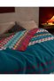 Menglas Single-Size Cotton Jacquard Blanket - Turquoise - 3