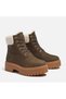 Women's Nubuck Lace-Up Boots with Fur-Lined Interior, Winter, Thick Platform Sole, Textured, Casual, Outdoor TB0A2PU6W011 - 2