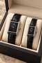 Women's and Men's Matching Couple Watch Set with Leather Straps, Waterproof, Stylish, Comes in a Box HMCRT01 - 2