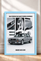 Silver Classic German Sedan Collage Framed Art Print Car Poster for Garage or Office Wall Decor OTO225 - 3