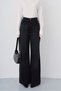 Women's High-Waisted Jeans with Side Pockets, Palazzo Pants - 8