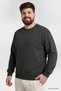 Khaki Basic Plus Size Men's Sweatshirt - 88126