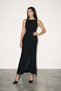 Black Strapless Asymmetrical-Cut Blouse & Pants Set - 2