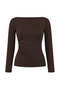 Women's Ruched Boat Neck Sweater - 4