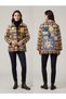 Women's Italian Brown Plaid Coat with Large Buttons and Pockets