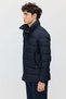Men's Long Coat with Zipper and Mock Neck - 4