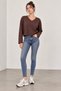 Thick-Textured Modal V-Neck Short Blouse MY3535 - 2