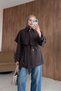 Full Moon Cape Trench Coat Bitter Coffee