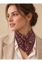 Bordeaux Paisley – Burgundy Paisley-Patterned Bandana Scarf, 50×50 cm