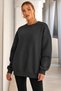 Women's Crew-Neck Oversized Knit Sweatshirt with a Thick-Textured and Soft-Textured Design - 6